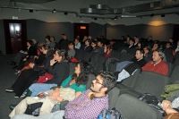 Il pubblico nella sala cinema del Teatro Miela, per il XXVI Festival del Cinema Latino Americano